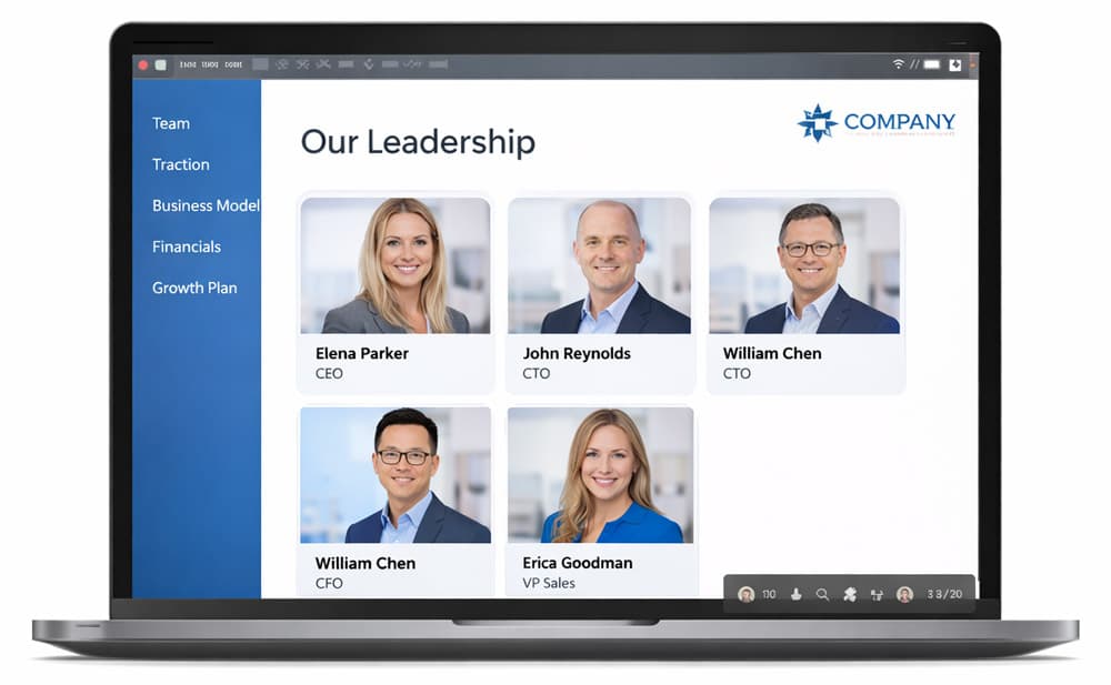 Investor deck example